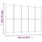 Preview: 5-tlg. Paravent Weiß 250x180 cm Stoff
