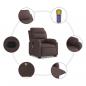 Preview: Massagesessel mit Aufstehhilfe Dunkelbraun Stoff