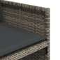 Preview: 13-tlg. Garten-Essgruppe mit Kissen Grau Poly Rattan