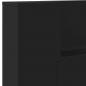Preview: LED-Kopfteil mit Ablagen Schwarz 220x16,5x103,5 cm