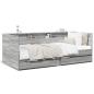 Preview: ARDEBO.de - Tagesbett mit Schubladen Grau Sonoma 90x190 cm Holzwerkstoff