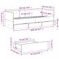 Preview: Tagesbett mit Schubladen Sonoma-Eiche 100x200 cm Holzwerkstoff