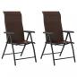 Preview: Gartenstühle 2 Stk. Klappbar Braun Poly Rattan