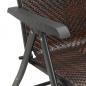 Preview: Gartenstühle 2 Stk. Klappbar Braun Poly Rattan