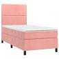 Preview: Boxspringbett mit Matratze Rosa 80x200 cm Samt