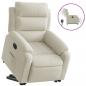 Preview: Relaxsessel mit Aufstehhilfe Elektrisch Creme Samt