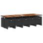 Preview: 15-tlg. Garten-Essgruppe mit Kissen Schwarz Poly Rattan