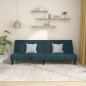 Preview: ARDEBO.de - Schlafsofa 2-Sitzer Blau Samt
