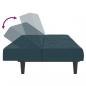 Preview: Schlafsofa 2-Sitzer Blau Samt