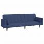 Preview: Schlafsofa 2-Sitzer mit 2 Kissen Blau Stoff
