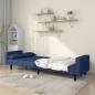 Preview: Schlafsofa 2-Sitzer mit 2 Kissen Blau Stoff