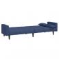 Preview: Schlafsofa 2-Sitzer mit 2 Kissen Blau Stoff