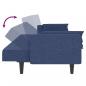 Preview: Schlafsofa 2-Sitzer mit 2 Kissen Blau Stoff