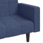Preview: Schlafsofa 2-Sitzer mit 2 Kissen Blau Stoff