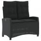 Preview: Gartenbank Verstellbar mit Kissen Schwarz Poly Rattan