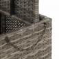 Preview: Gartentisch Grau 80x80x71 cm Poly Rattan und Akazienholz