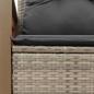 Preview: Gartensofa 2-Sitzer mit Kissen Grau Poly Rattan