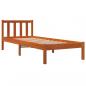 Preview: Massivholzbett Wachsbraun 75x190 cm Kiefer