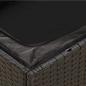Preview: Gartensofa mit Kissen 3-Sitzer Schwarz Poly Rattan