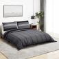Preview: ARDEBO.de - Bettwäsche-Set Dunkelgrau 200x220 cm Baumwolle
