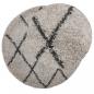 Preview: Shaggy-Teppich PAMPLONA Hochflor Modern Beige Anthrazit Ø 120cm