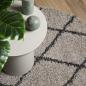 Preview: Shaggy-Teppich PAMPLONA Hochflor Modern Beige Anthrazit Ø 120cm