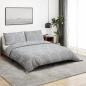 Preview: ARDEBO.de - Bettwäsche-Set Grau 140x200 cm Baumwolle
