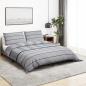 Preview: ARDEBO.de - Bettwäsche-Set Grau 200x200 cm Baumwolle