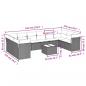 Preview: 11-tlg. Garten-Sofagarnitur mit Kissen Schwarz Poly Rattan