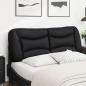 Preview: Kopfteil-Kissen Schwarz 140 cm Kunstleder