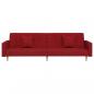 Preview: Schlafsofa 2-Sitzer mit 2 Kissen Weinrot Stoff