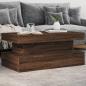 Preview: ARDEBO.de - Couchtisch mit LED-Leuchten Braun Eichen-Optik 90x50x40 cm