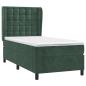 Preview: Boxspringbett mit Matratze Dunkelgrün 80x200 cm Samt