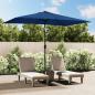 Preview: ARDEBO.de - Sonnenschirm mit Metall-Mast 300x200 cm Azurblau