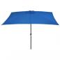 Preview: Sonnenschirm mit Metall-Mast 300x200 cm Azurblau
