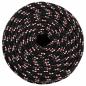Preview: Bootsseil Schwarz 8 mm 25 m Polypropylen