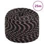 Preview: Bootsseil Schwarz 8 mm 25 m Polypropylen