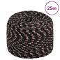 Preview: Bootsseil Schwarz 8 mm 25 m Polypropylen