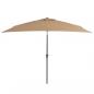 Preview: Sonnenschirm mit Metall-Mast 300 x 200 cm Taupe