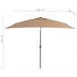 Preview: Sonnenschirm mit Metall-Mast 300 x 200 cm Taupe