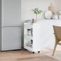 Preview: Schrank mit Rollen Weiß 60x22x79 cm Holzwerkstoff