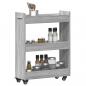 Preview: Schrank mit Rollen Grau Sonoma 60x22x79 cm Holzwerkstoff