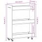 Preview: Schrank mit Rollen Grau Sonoma 60x22x79 cm Holzwerkstoff