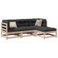 Preview: ARDEBO.de - 4-tlg. Garten-Sofagarnitur Massivholz Kiefer