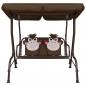 Preview: Kinder-Hollywoodschaukel Braun 115×75×110 cm Stoff