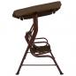 Preview: Kinder-Hollywoodschaukel Braun 115×75×110 cm Stoff