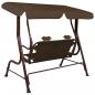 Preview: Kinder-Hollywoodschaukel Braun 115×75×110 cm Stoff