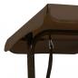 Preview: Kinder-Hollywoodschaukel Braun 115×75×110 cm Stoff