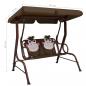 Preview: Kinder-Hollywoodschaukel Braun 115×75×110 cm Stoff
