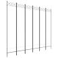 Preview: 6-tlg. Paravent Weiß 240x200 cm Stoff